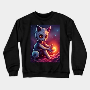 Gloriana the Cutest Cat in the World Manifests a Light Orb Crewneck Sweatshirt